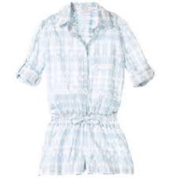 ⭐️Victoria's Secret,Ikat Tie-Dye Boho Romper,Soft Linen & Cotton Blend,Button-Up - Picture 8 of 16